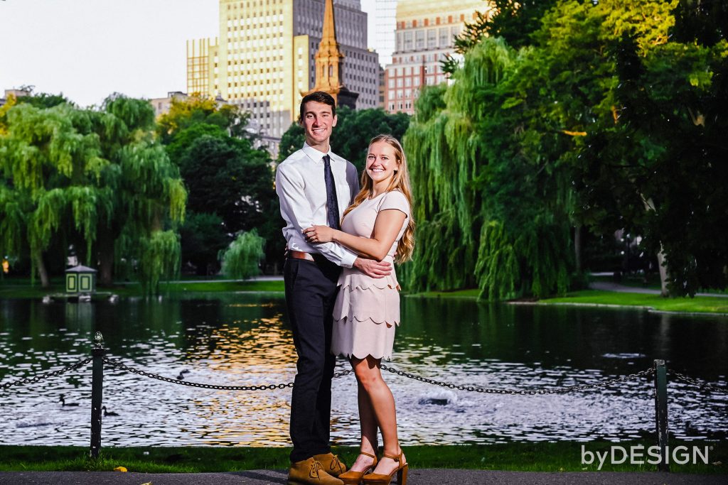 summer garden boston engagement